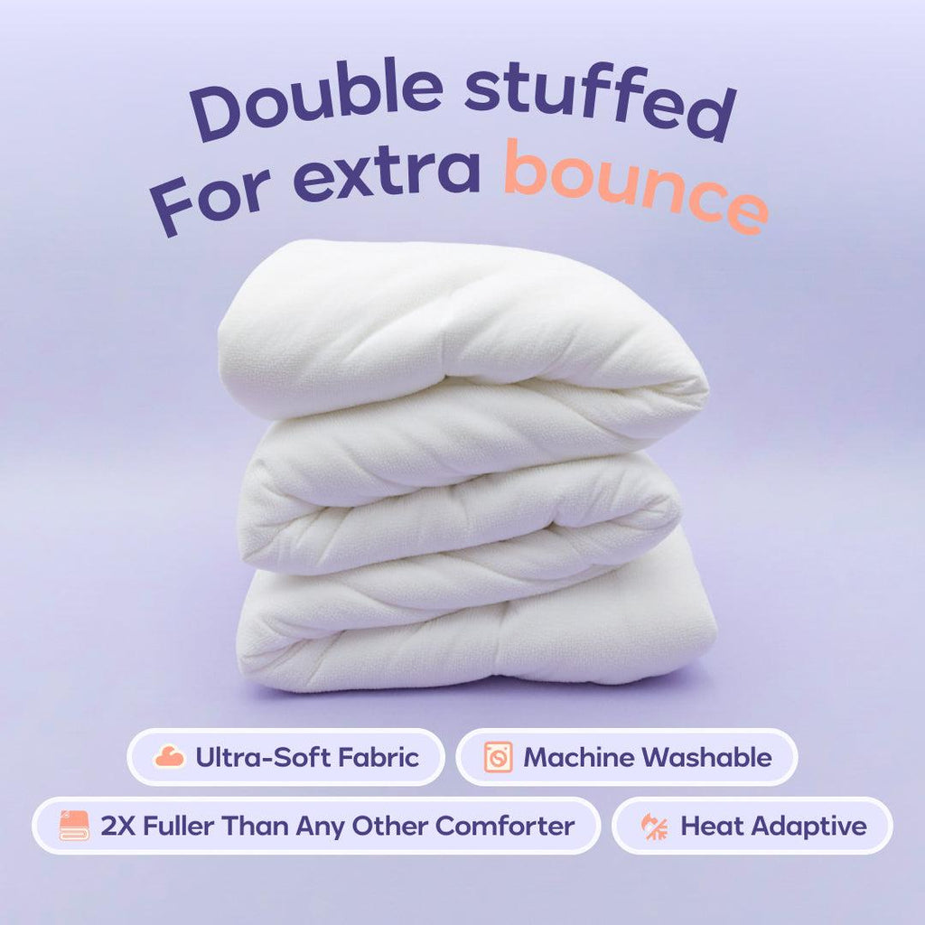 Marshmallow Double-Stuffed Comforter – Ultra-Soft Heat-Adaptive Vegan Fill