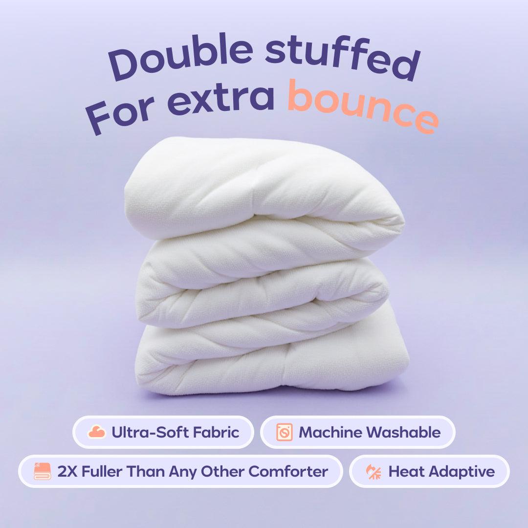 Marshmallow Double-Stuffed Comforter – Ultra-Soft Heat-Adaptive Vegan Fill